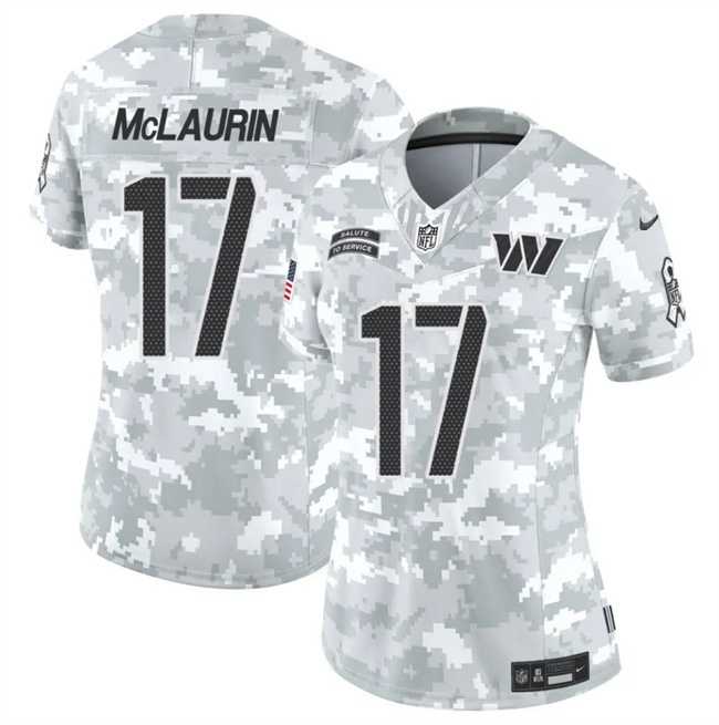 Women%27s Washington Commanders #17 Terry McLaurin 2024 F.U.S.E Arctic Camo Salute To Service Jersey Dzhi